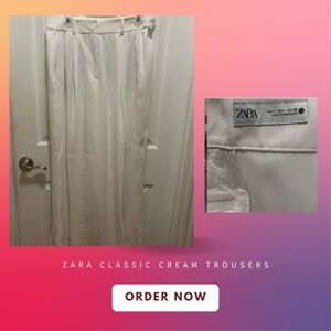 Zara Classic Cream Trousers